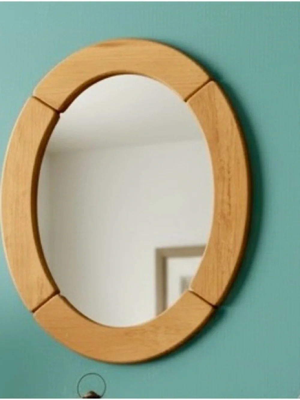 Rare Vintage Swedish Pine Framed Mirror